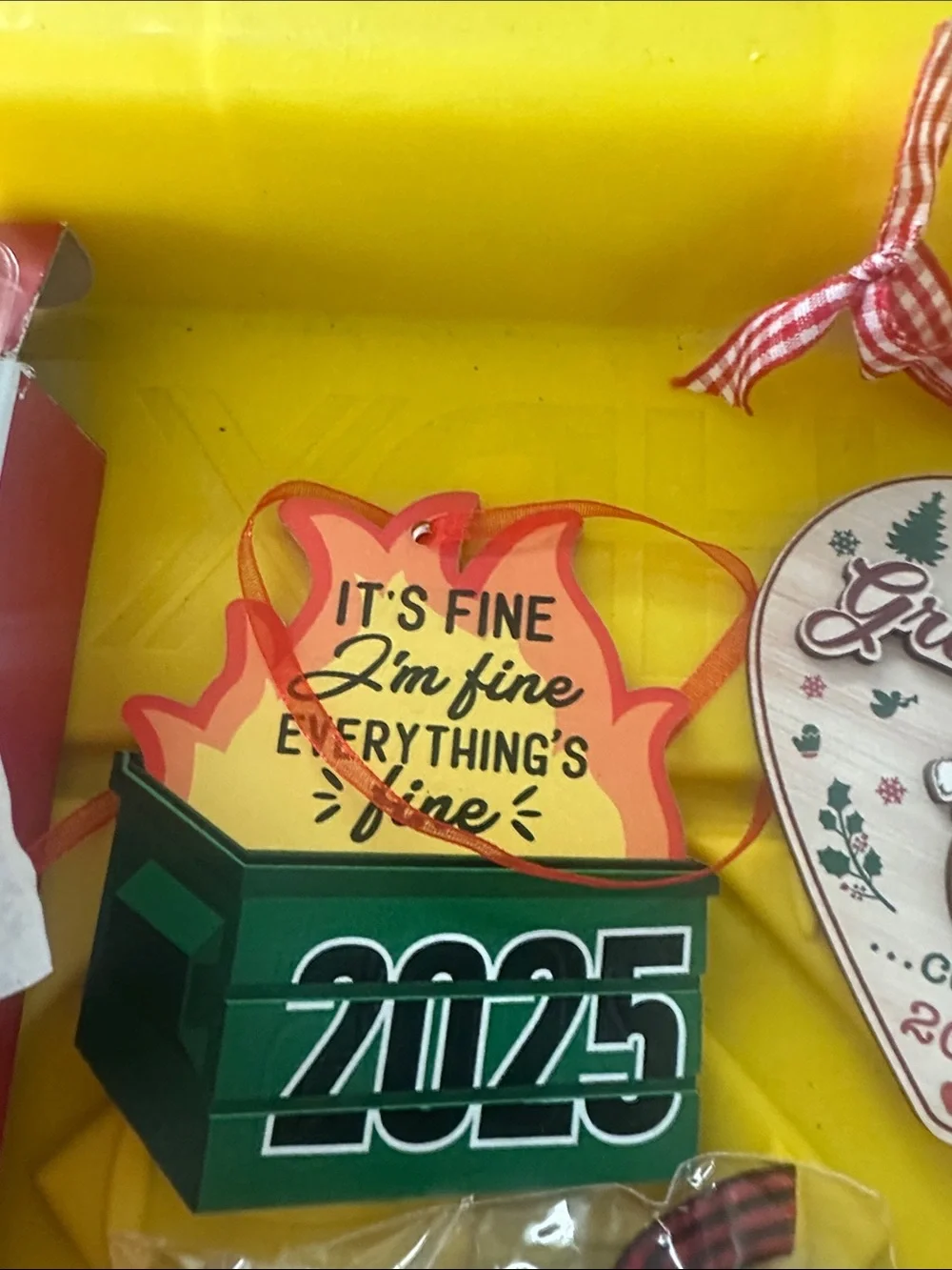 7 Assorted 2025 Ornaments
